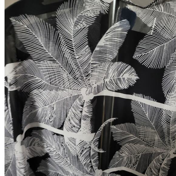 14th & Union Sheer Black & White Palm Tree Beach Wrap/Coverup Shawl - OS - Picture 6 of 6